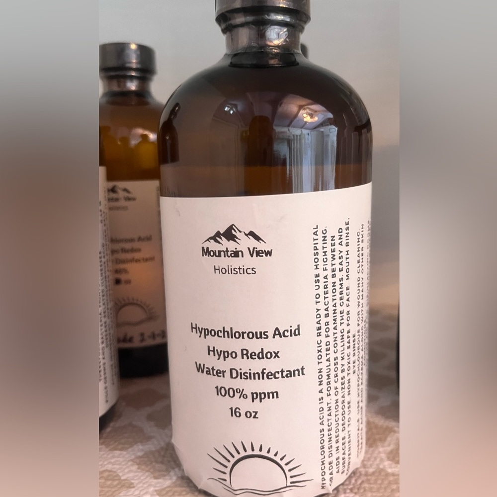 Hypo Chlorous Acid 46 % ppm
16 oz jar